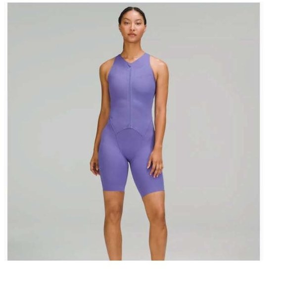 lululemon athletica Other - NWT Lululemon SenseKnit Purple Charged Indigo Jumpsuit running one-piece size 4